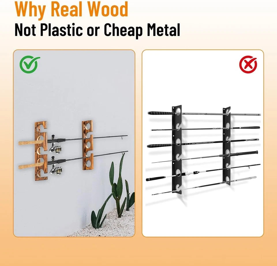 best fishing pole rack PLUSINNO V9 Organizer Holder Wall for Home Plusinno 685) fishing pole holder is easy to use Easy installation with only 3 screws Aluminum Fishing Rod Holder Rack