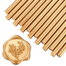 15 Pieces Light Gold Glue Sealing Wax Sticks for Wax Seal Stamp, Great for We...