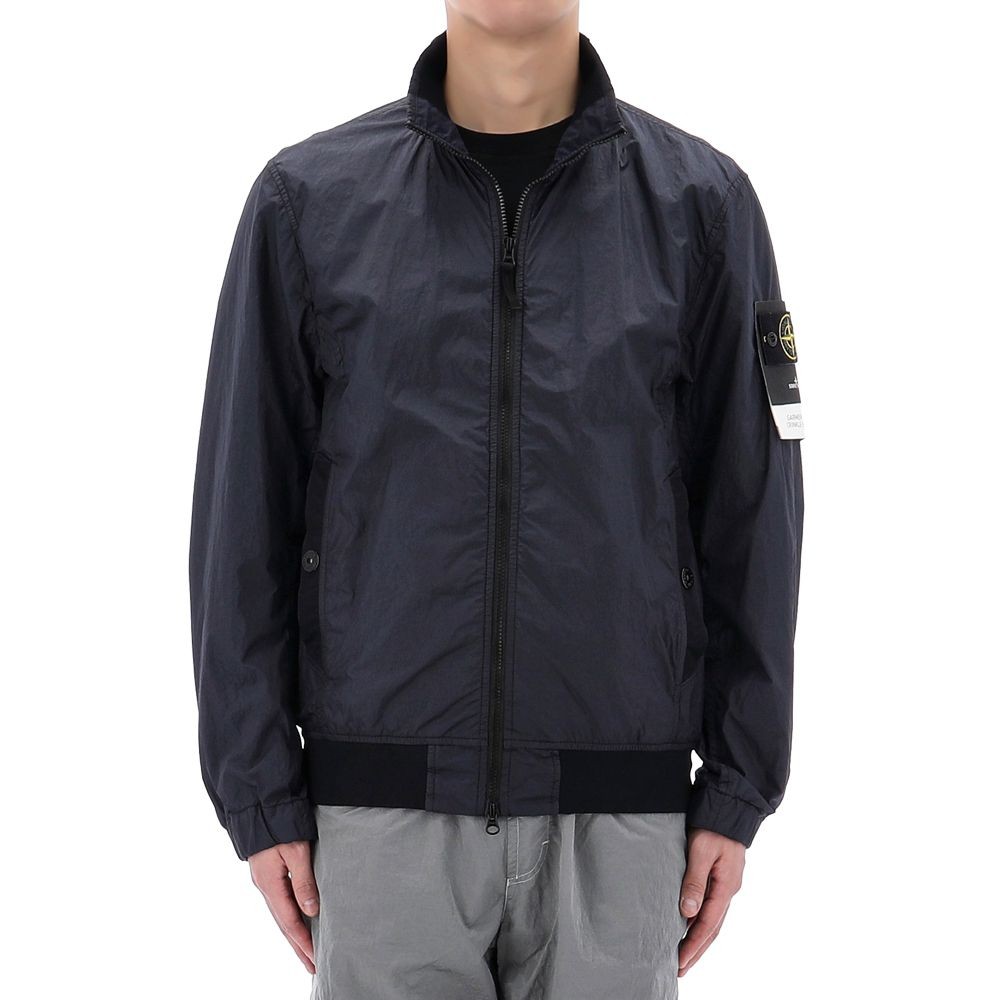 Stone Island 25SS Wappen Patch Crinkle-Laps Bomber Jacket