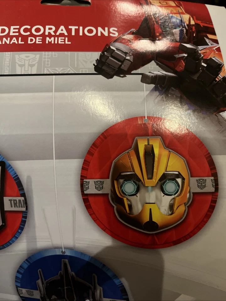 Transformers Honeycomb Hanging Decoration (3 Pieces) 5.5 IN. Backdrop Party  Kid - Image 4 of 4