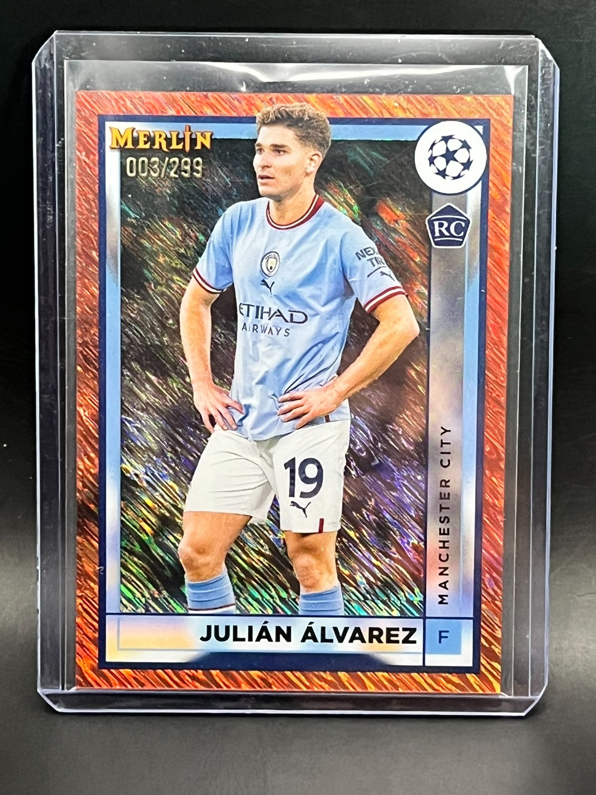 2022-23 Topps Merlin JULIAN ALVAREZ #94 Rookie RC Rose Gold Shimmer #d /299