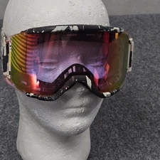 Smith Squad Snow Ski Snowboard Goggles Black White Strap Red Mirror Lens