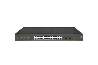 LevelOne Hilbert 26-Port Gigabit Smart Lite Switch, 24x RJ-45, 2x SFP