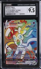 2021 POKEMON ENGLISH EVOLVING SKIES RAINBOW RARE HOLO #211 SYLVEON VMAX CGC 9.5 on eBay