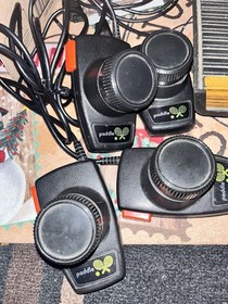 ATARI 2600 Console Woody Bundle - TESTED & WORKING -2 Joysticks 4Paddles 5Games