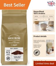 Delightful 1kg House Blend Coffee Beans - Medium Roast - Eco-Friendly Choice 22.99 per kilo