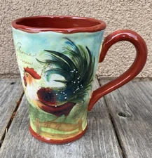 Certified International Susan Winget LE Rooster Latte Mug- EXCELLENT COND. SFR3