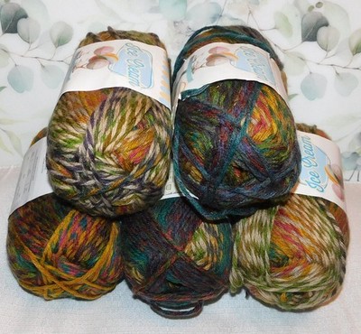 *Lion Brand Yarn*Ice Cream*500g*Farbverlauf*Stricken*Häkeln*Wolle*Paket*8936