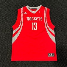 Adidas Houston Rockets James Harden 13 Basketball Jersey Kids XL Red