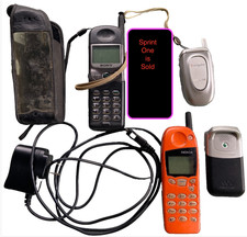 Vintage Mobile Phone Lot Sony Nokia 5160 Sprint Cingular Flip Phone Samsung Eric