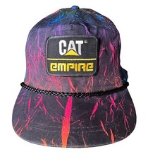 Sombrero CAT Empire de colección Neón Eléctrico Oruga Diesel Power Snap Cap años 80 90