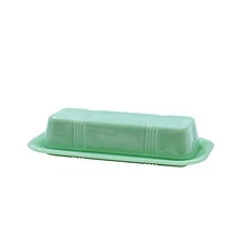 Tablecraft Jadeite Glass Collection(TM) Butter Dish, 6.75 x 3.25 x 2.25"