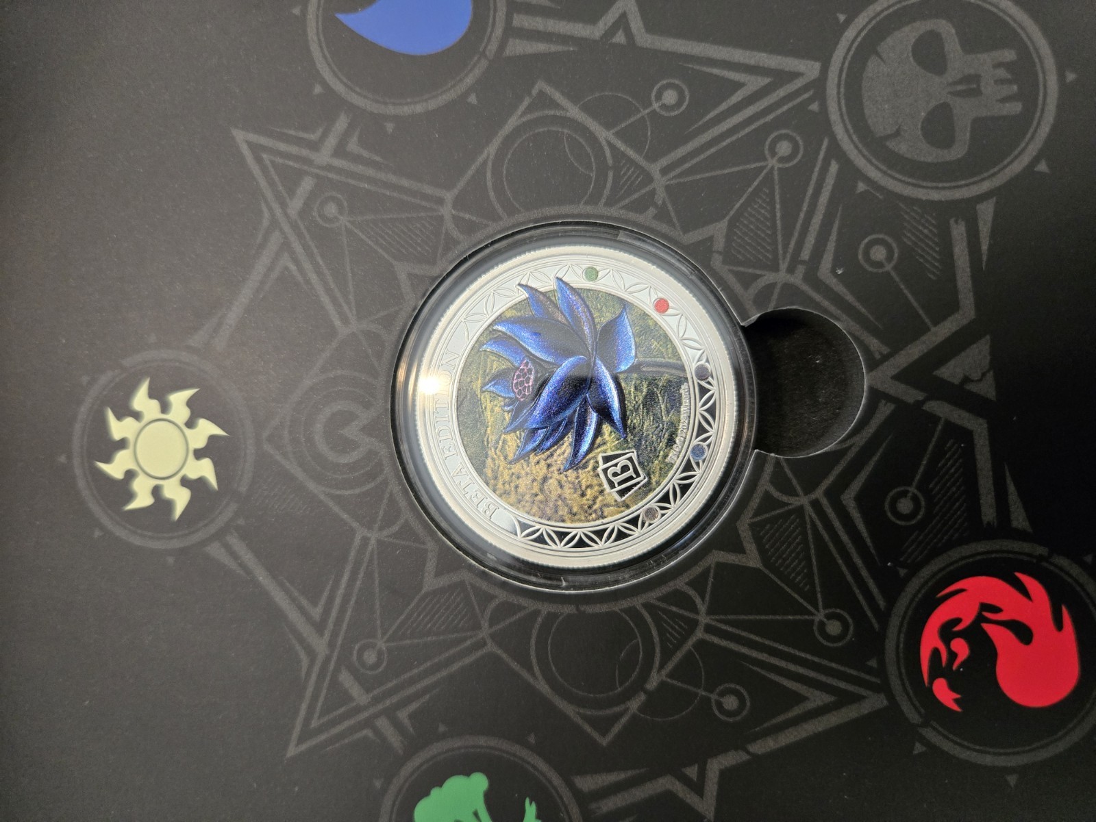 2024 Samoa $5 Magic The Gathering BLACK LOTUS 1 Ounce Silver Coin in Box & COA view 4
