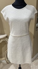Zara Mini Dress Back Zipper Round Neck Size Medium 