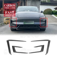 For Tesla Model Y Juniper 24-2025 Carbon Fiber Fog Light Lamp Cover Trim Garnish