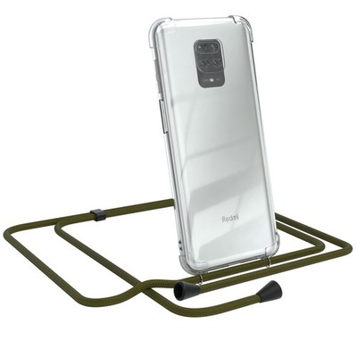 Für Xiaomi Redmi Note 9S / 9 Pro / 9 Pro Max Handyhülle Umhängen Case Kette Grün