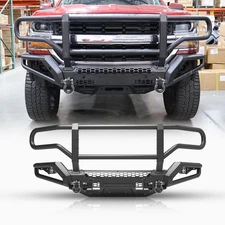 Steel Front Bumper w/D-Rings+LED Lights For 2016-2018 Chevrolet Silverado 1500