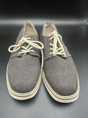 Tucker + Tate Boy's Joseph Derby Black Washed Fabric Dress Shoes Size 13.5M