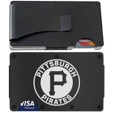 Pittsburgh Engraved Titanium Carbon Fiber RFID Blocking Wallet Gift D7