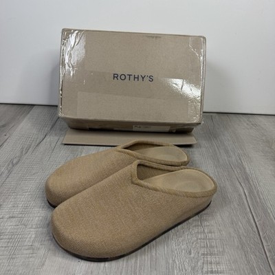 Rothy's The Casual Clog Brown Tan Mules Size 10 Womens Excellent With Box Cozy K