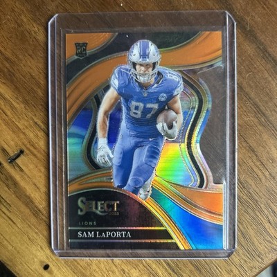 2023 Panini Select - Premier Level Sam LaPorta #106 Orange Prizm Die-Cut /399