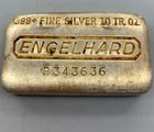 Engelhard 10 Troy Ounce 999+ Fine Silver Bar P343636 L24267