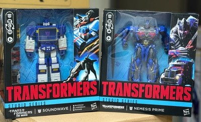 TRANSFORMERS STUDIO SERIES TF5 LAST KNIGHT LEADER NEMESIS PRIME & SOUNDWAVE SET