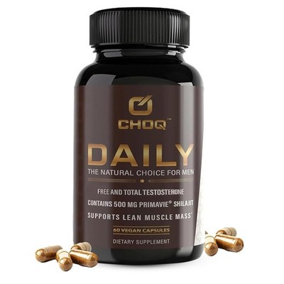 CHOQ Daily with 500mg PrimaVie Shilajit, Safed Musli, Tribulus - Natural Ener...