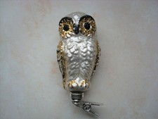 Weihnachtsschmuck Lauscha Glas Handmalerei Vogel Eule Glasbläserei