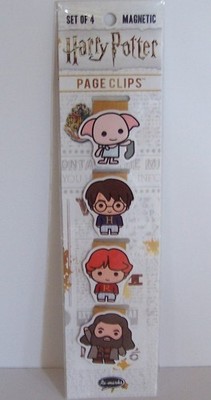 Re-marks Harry Potter Hogwarts II Dobby w Sock, Magnetic Page Clips, Set of 4