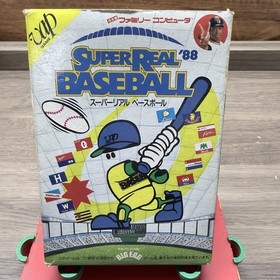 Super Real Baseball '88 (Nintendo Famicom, 1988) Japan import CIB Complete