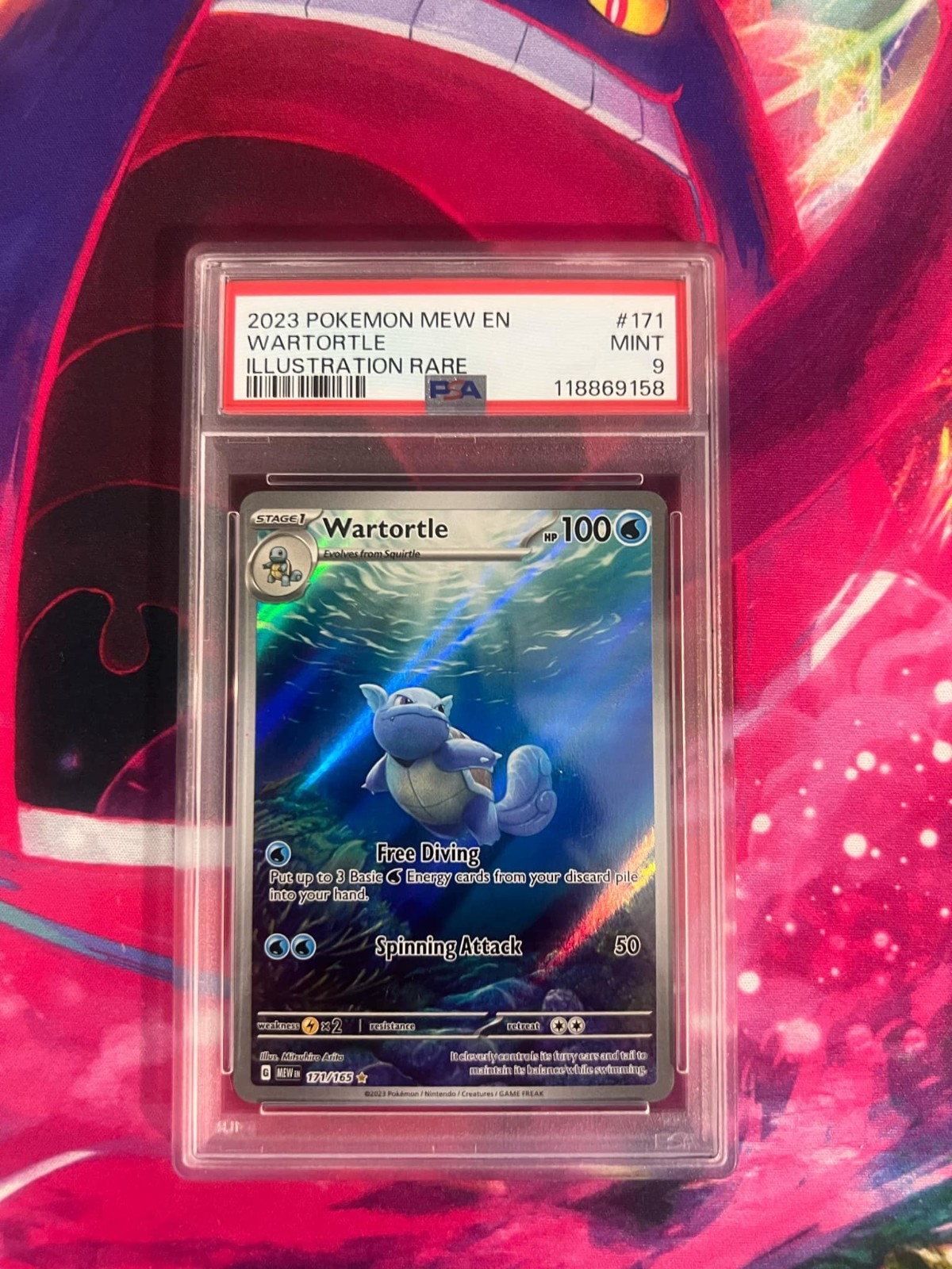 Wartortle 171/165 Scarlet & Violet 151 PSA Graded 9 Pokemon Trading Card Game