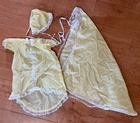 Vintage Cabbage Patch Kids Doll Yellow Nightgown Gown Dress, Hat and Blanket