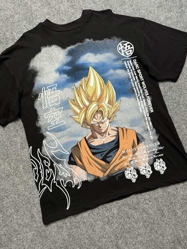 Camisa Deportiva DARC Para Hombres Mediana Negra Dragon Ball Z Goku Cuello Redondo Pullover Gimnasio - Imagen 1 de 8