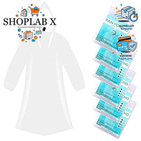 Regenponcho Einweg 6 StüCk Mit Kapuze FüR Damen Herren Festival Camping Wandern