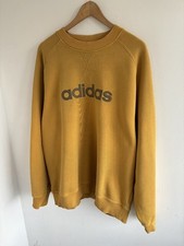 Vintage 00s Adidas Spellout Mustard Insane Sweatshirt