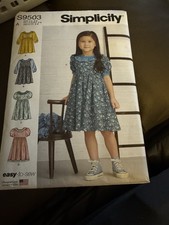 SIMPLICITY 9503 CHILDS DRESSES Sewing Pattern Sizes 3 - 8 years Skill: EASY