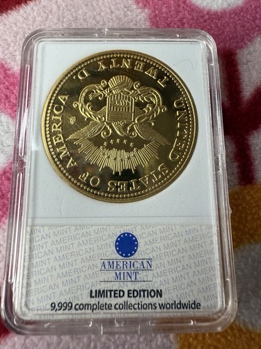 Replica doppia aquila testa di liberty oro 24 carati 1849 (AMERICAN MINT) SPEDIZIONE GRATUITA - Foto 2 di 2
