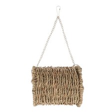 Natural Sea Grass Hammock Tunnel Hanging Bed Toy House for Rat Hamster