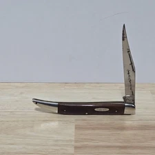 Vintage Robeson Suredge 612407 Tickler Toothpick Fish Pocket Knife Brown Wood