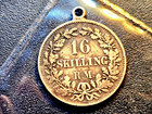 1856 Denmark Silver 16 Skilling Frederich VII  Reeded Edge — photo 1