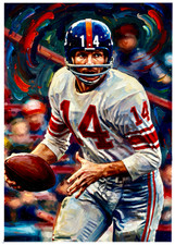 Y.A. TITTLE * New York Giants * FOOTBALL * Illustrated Art Card * ATC ACEO