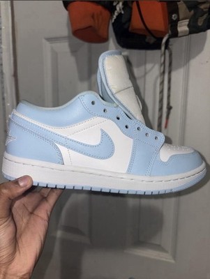 Jordan 1 Low white / ice blanc/bleu glace
