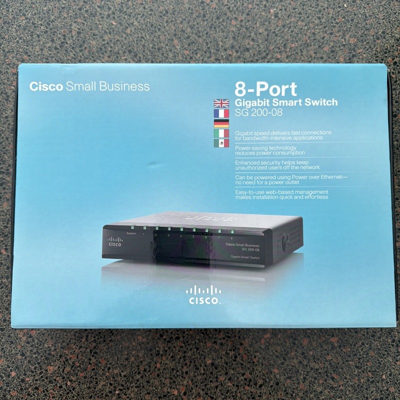 Cisco Small Business SG 200-08 Gigabit POE 8 port switch