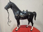 Vintage Marx Toys Johnny West Thunderbolt Black Horse With Saddle