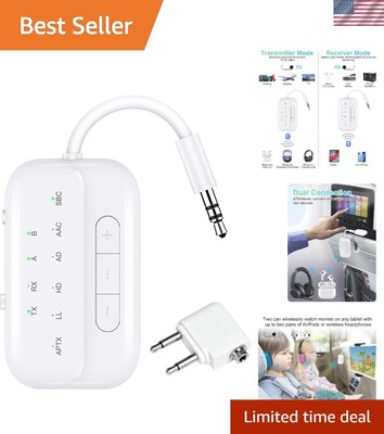 Wireless Bluetooth Transmitter Receiver for Seamless Audio and Hands-Free Calls