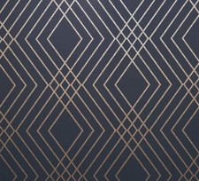 Fine Decor Shard Trellis Geometric Metallic Navy / Gold Wallpaper