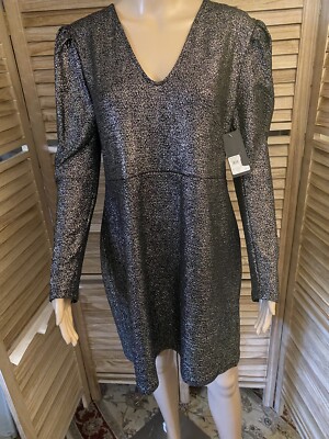 Free Press Nordstrom Women's Size XL Black Silver Glittery Formal Dress NWT  | eBay