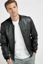 Men's Black Leather Jacket 100 Real Lambskin Motorcycle Biker Slim Fit Jacket