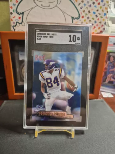 1998 Fleer Brilliants Randy Moss Blue SGC 10